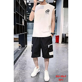Đồ bộ nam thể thao, đồ bộ nam mặc nhà, sét bộ thể thao áo ba lỗ vải thun lạnh quần kaki mềm mịn in chữ off