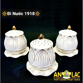 Mua Bộ Sứ Thờ Cúng Búp Sen Nổi Trắng 1918 SUO