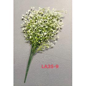 Hoa giả trang trí, hoa cải vàng, trắng, xanh, 35cm, 5 nhánh - LA35-9