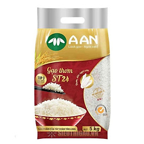 Gạo Thơm St24 A An - Túi 5 Kg,gạo luôn mới.