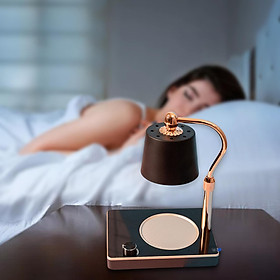 Metal Candle Warmer Lamp, Candle Wax Melting Lamp, Adjustable Height and Brightness, Table Light for Home Office Desktop Decor