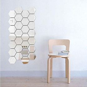 Mua Combo 6 Chiếc Decal Gương Dán Tường Hình Lục Giác
