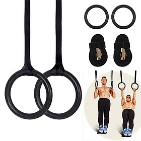 Vòng Treo Gymnastic Rings Hỗ Trợ Tập Dip Với Xà Đơn, GYM Ring Ngoài Trời (1 Đôi)