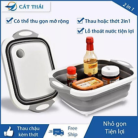 Mua Chậu kèm thớt đa năng 3 trong 1  Chậu rửa gấp kiêm thớt rổ đựng