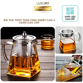 Mua Bình Pha Trà Thủy Tinh Chịu Nhiệt Cao 1000 ML LUXURY - Hàng Nhập Khẩu