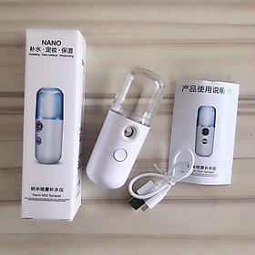 Máy Phun Sương Xông Hơi Mặt Nano Mini Cầm Tay Hỗ Trợ Dưỡng Da Tối Đa, Xịt Khoáng Cho Da Mặt Trẻ Đẹp - Hàng Chất Lượng