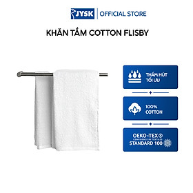 Khăn tắm cotton | JYSK Flisby | trắng | R65xD130cm