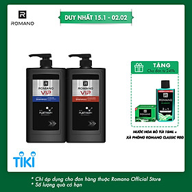 Combo 2 Dầu gội cao cấp Romano Vip Passion và Vision 650g/chai