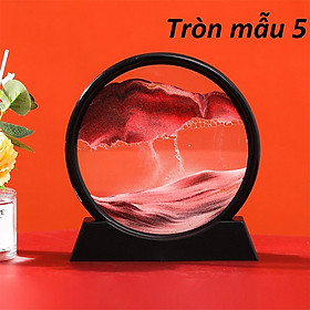 Tranh cát chảy chuyển động 3d hình tròn trang trí nhà cửa