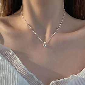 Dây chuyền mặt tim bạc đặc YN JEWELRY