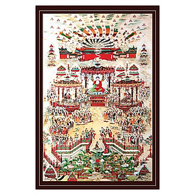 Tranh treo tường trang trí nhà cửa nhiều mẫu cao cấp, Tranh Phật Giáo Hình Phật 3046