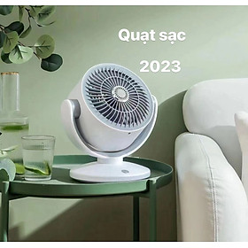 Mua Quạt sạc tròn 2023 trắng siêu mát tiết kiệm điện
