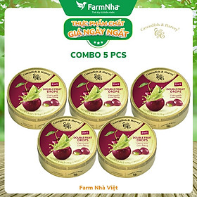 (Combo 5 hộp) Kẹo trái cây Cavendish & Harvey vị CHERRY WITH LIME FILLING 175gr - Vị ngọt tự nhiên tuyệt vời từ Đức