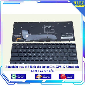 Bàn phím thay thế dành cho laptop Dell XPS 12 Ultrabook L221X có đèn nền - Hàng Nhập Khẩu 