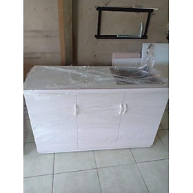 Mua Tủ Bếp Nhựa Đài Loan Cao 81cm Ngang 1m25 Bồn Đơn Màu Trắng TB050