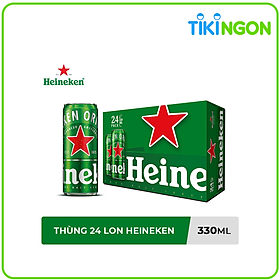 Thùng 24 lon Bia Heineken lon cao sleek (330ml / Lon)