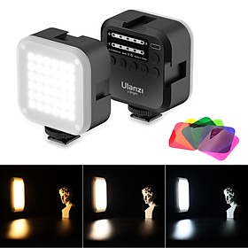 Ulanzi U-Bright Pocket Rechargeable LED Video Light Photography Fill Light Dimmable 2700K-6500K CRI95+ Triple Cold Shoe