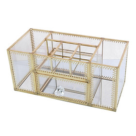 Makeup Storage Box Brush Pen Holder Organizer Cosmetic Desktop Jewelry Tray