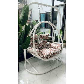 Mua Xích đu đôi family Tundo chất liệu khung sắt mây nhựa cao cấp