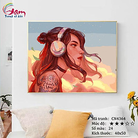 Mua Tranh tô màu số hóa Cô gái hiện đại GAM CN4364