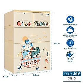 Mua Tủ Nhựa KID 4 Tầng Qui Phúc – Nhựa PP & ABS Chính Phẩm  Bánh Xe Di Chuyển  Họa Tiết Ngộ Nghĩnh Cho Bé
