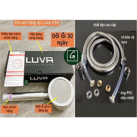 Mua Combo Vòi Sen  Bát Sen Tăng Áp LUVA VS4  Kèm Dây Sen  inox304  chống xoắn  Chính Hãng  BH 12 tháng