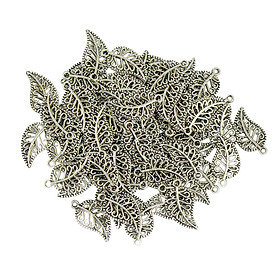Wholesale 100pcs Tibetan Silver Leaf Charms Pendants Jewelry Gift DIY Crafts