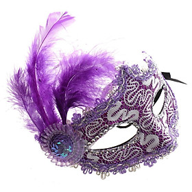 Fancy Dress Feather Lace Eye Mask Masquerade Halloween Party Costume