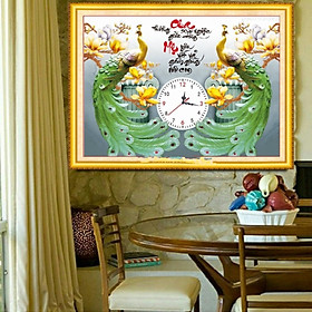 Mua TRANH THÊU 3D ĐỒNG HỒ CHA MẸ 57x44CM - TỰ THÊU