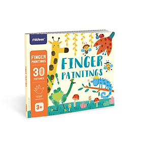 Tập tranh tô màu Mideer dùng cho màu vẽ bằng tay Finger Paint