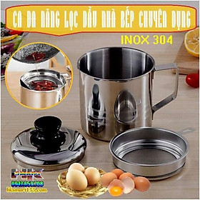 Ca Lọc Dầu Ăn Có Lưới Lọc Cặn Bằng INOX 304 Không Gỉ