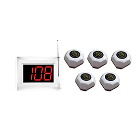 Mua Bộ chuông gọi phục vụ không dây Wulian WL-CR23 + 5 nút chuông C100 cho nhà hàng  quán cà phê...