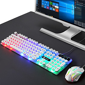 Mua Bộ bàn phím và chuột GTX 300 nút tròn  bàn phím giả cơ  đèn Led 7 màu - K1308