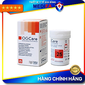 Hộp 25 Que Thử Đường Huyết Ogcare Công Nghệ Bio-Sensor Cho Độ Chính Xác Cao, Date Xa