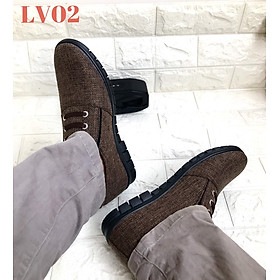 Giày lười vãi nam mẫu mới..phom chuẩn đẹp..mã LV02..màu nâu..sang trọng lịch lãm