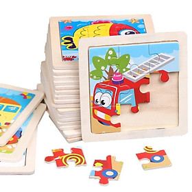 Đồ Chơi Miếng Ghép Gỗ Puzzle Ghép Hình 9 miếng trí tuệ dành Đồ Chơi Thông Minh cho bé trẻ em