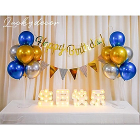 Bộ bong bóng trang trí sinh nhật đơn giản dễ làm MO09