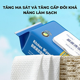 Khăn Ướt Lau Bếp Đa Năng Gói 80 Tờ, Khăn Giấy Ướt Lau Bếp Giúp Loại Bỏ Dầu Mỡ, Khăn Ửớt Đa Năng Siêu Dai