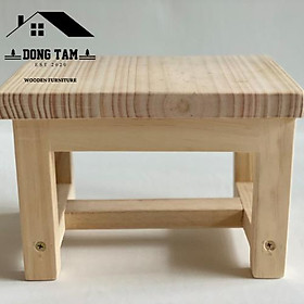 Ghế đẩu trang trí, ghế đẩu kê chân, ghế đẩu đa năng chất liệu gỗ thông