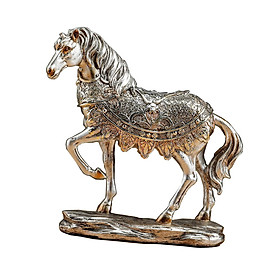 Creative Galloping Horse Statue Horse Figurines Animal Sculpture Decor Collectible Art Crafts Resin for Entrance Bedroom Gifts Bookcase Home