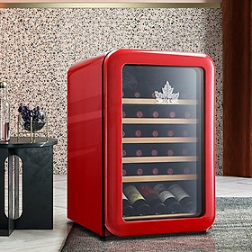 Mua Tủ rượu vang HCK màu đỏ 22 chai có mặt kính (dung tích 70L) Hàng chính hãng