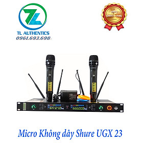 Mua Micro Không Dây UGX 23 hàng chính hãng thế hệ 2024 có chế độ tự ngắt Tặng kèm bộ sạc pin tiểu + 4 viên pin 1200mah