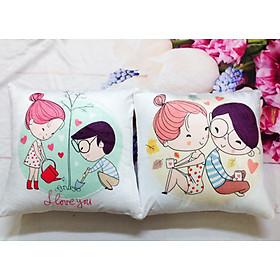 Mua Cặp vỏ gối đôi 45-45cm Yêu là Yêu