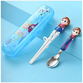 Bộ muỗng đũa tập ăn 3D nhân vật hoạt hình Disney-