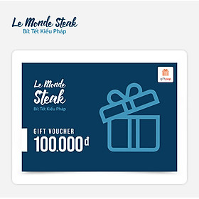 Giftpop - Phiếu Quà Tặng Le Monde Steak 100K