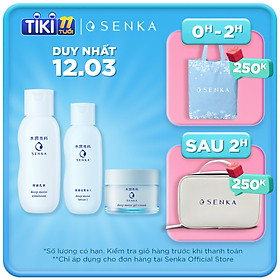 Bộ Senka dưỡng ẩm chuyên sâu (Senka Deep Moist Lotion I, Moist Gel Cream, Moist Emulsion)