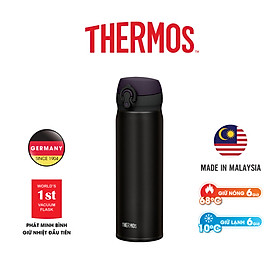 Bình giữ nhiệt Nhật Bản inox Thermos nút bấm 500ml JNL 502 SBR (JNL - 500/2) - Hàng chính hãng