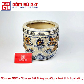 Mua Bát hương men rạn rồng nổi Gốm Sứ G&T