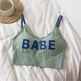 Áo Bra 2s Nữ Tập Gym BABE Mút Ngực In Chữ 5 Màu Siêu Xinh