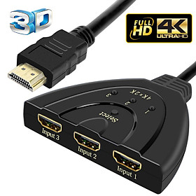 3 Port Auto HDMI Switch Switcher Splitter Hub Box Adapter HD 4K X 2k HDTV